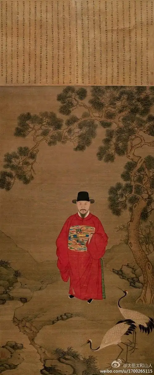 明马重德像轴 160×86cm 绢本设色 私人藏