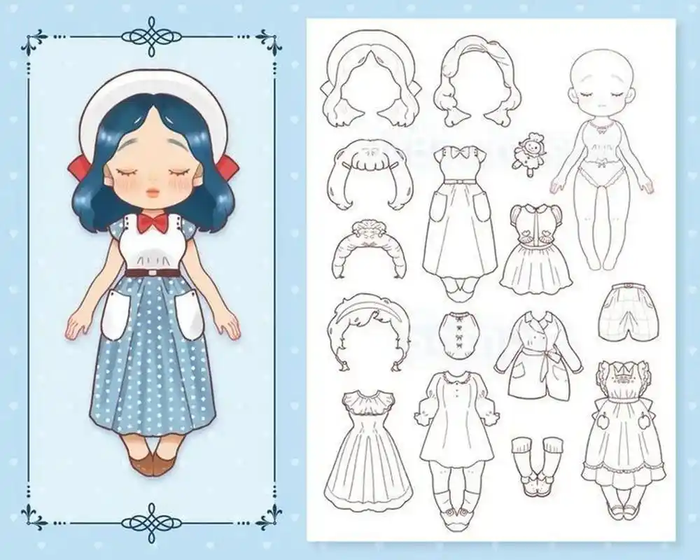 分享5款超可爱的换装纸娃娃95