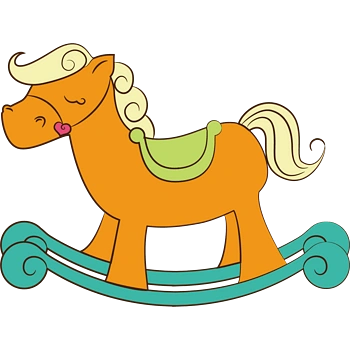 矢量可爱彩色木马