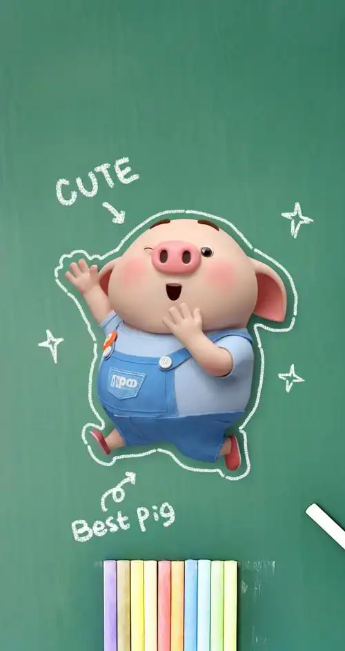 呆萌活泼可爱的猪小屁