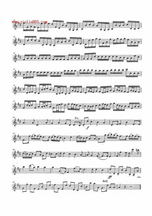 卡农d大调小提琴谱doc2页