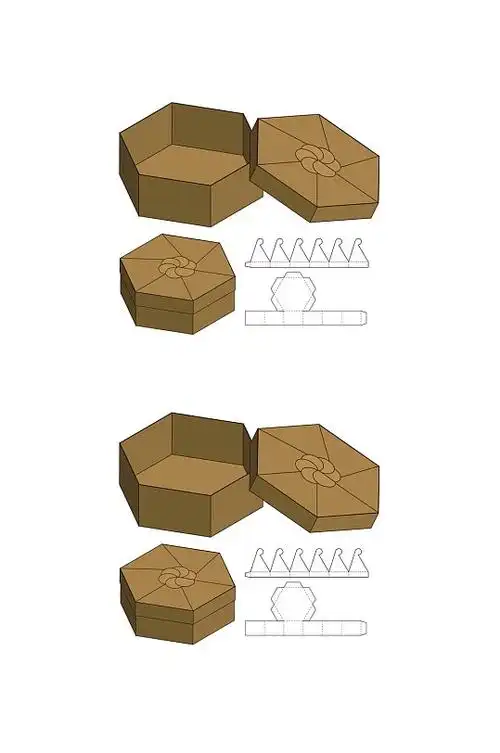 精品产品包装盒刀模展开图