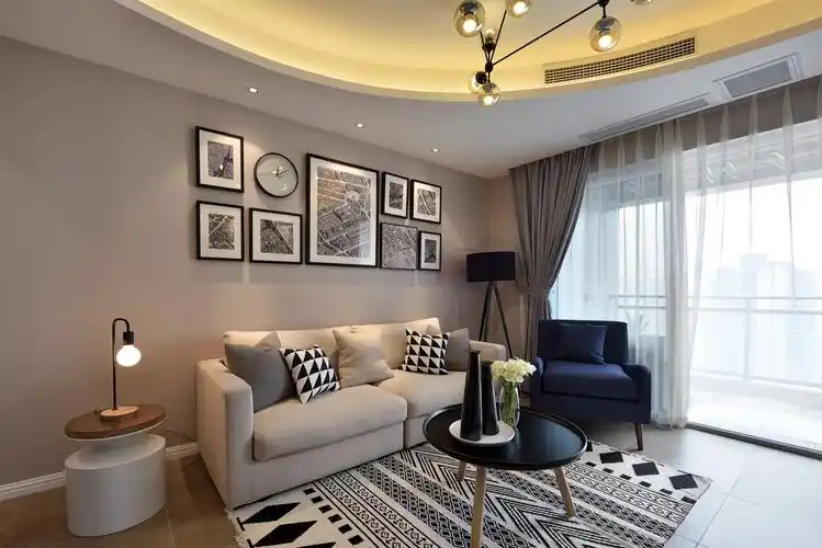 摩登现代风装修沙发背景墙图片