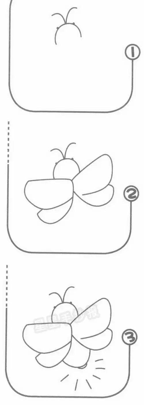 萤火虫简笔画怎么画