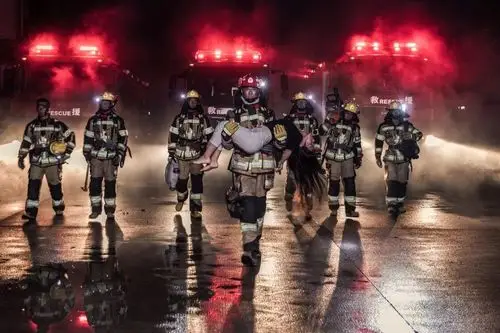 这是消防员的怀抱你是否也想抱一抱