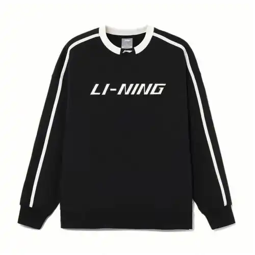 李宁2021领口logo刺绣卫衣