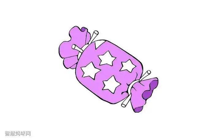 漂亮的糖果盒简笔画