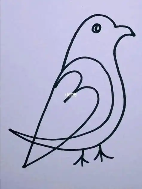 儿童一笔画画简笔画建议3至6周岁的小孩儿在家长陪同下一起画画成长