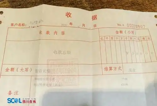 朱女士预存电费,物管提供的收据