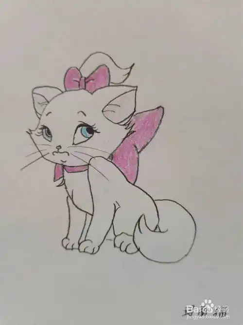 小猫玛丽简笔画