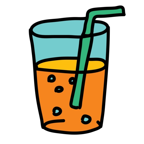 果汁卡通饮品
