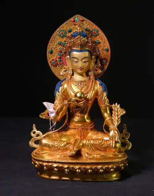 地藏王菩萨掐丝背光33cm