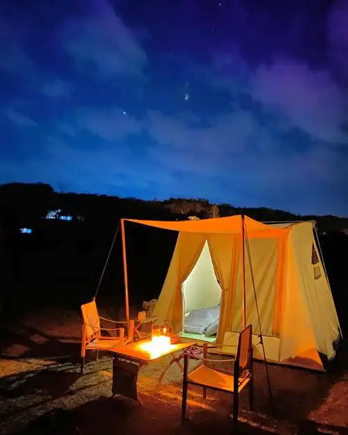 我们一起去露营吧 ,晚上一起看星星.