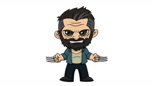 手绘教学之怎样画一个萌萌哒金刚狼狼叔!