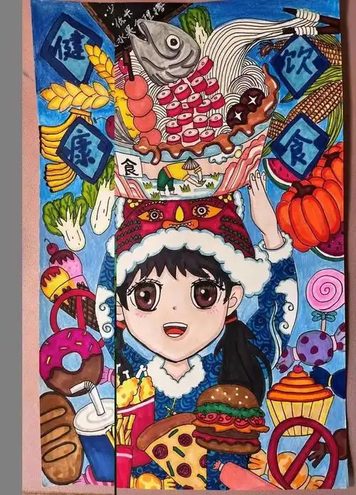 健康生活 快乐成长 "健康的样子"儿童绘画作品 - 智慧妈咪网