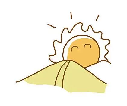 矢量,日出,白色背景