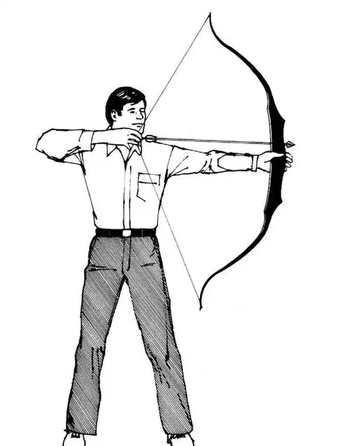 弓箭手射击简笔画(四)