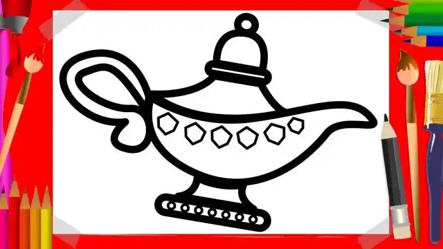 亲子简笔画:画画阿拉丁神灯