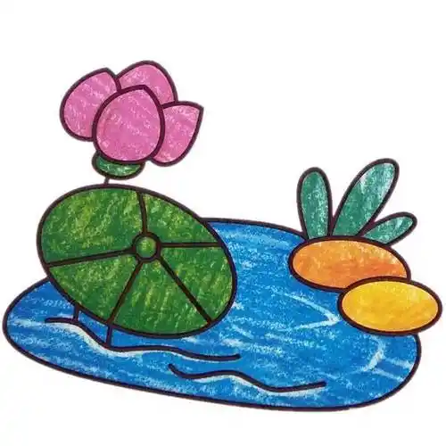 池塘简笔画 池塘简笔画儿童画
