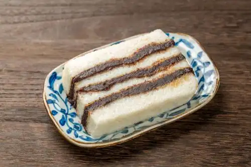 传统小吃豆沙切糕 糯米切糕