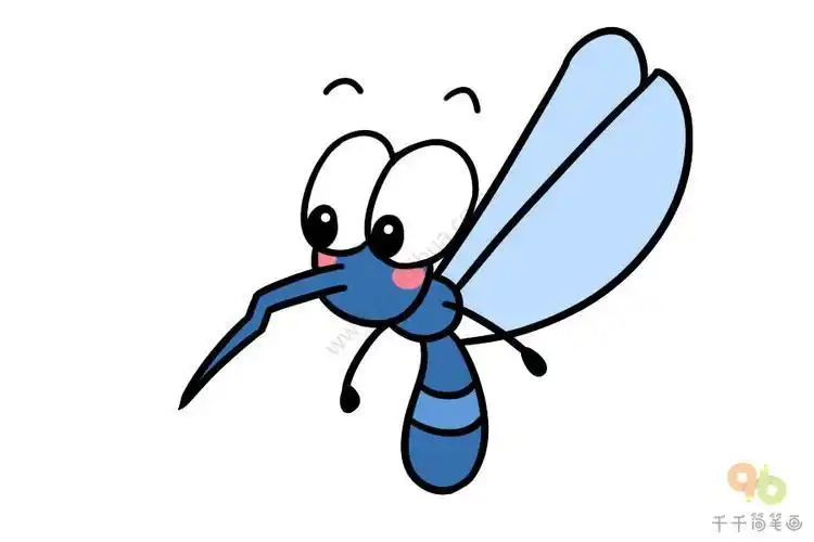 蚊子简笔画搞笑卡通版