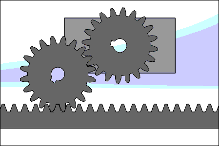 齿轮与齿条的运动仿真