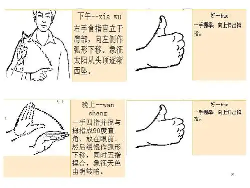 手语基础ppt 第51页 (共64页,当前第51页) 你可能喜欢 中国手语 手语