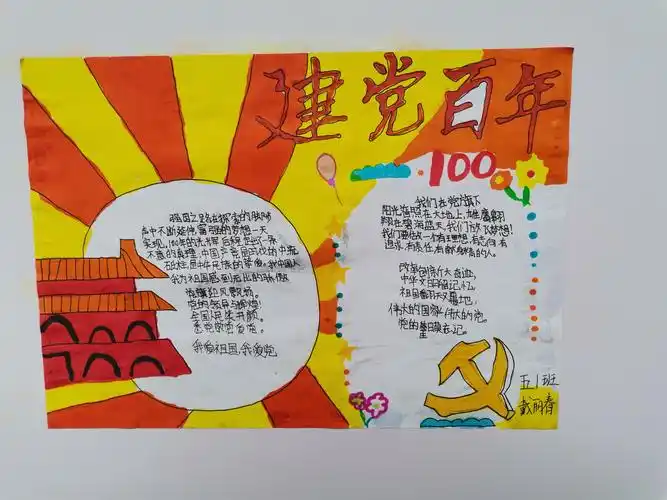 茅坪中心小学"学党史,感恩党,跟党走"主题手抄报展