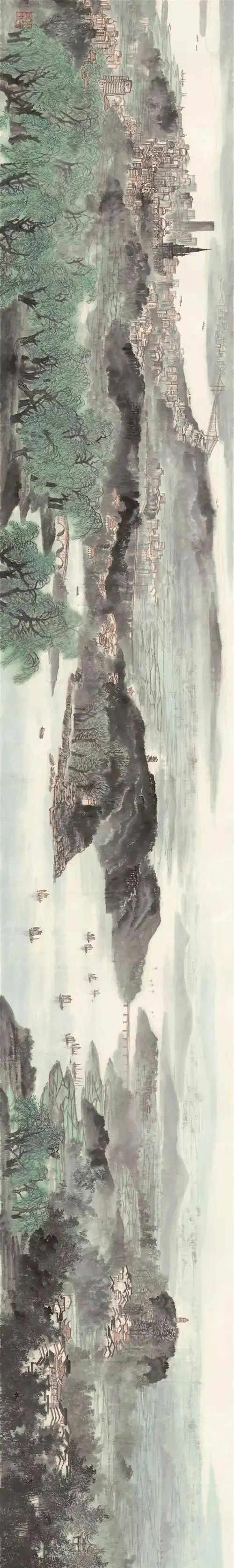 200米巨幅长卷《长江万里图》为祖国河山立传第二部分请横屏观赏