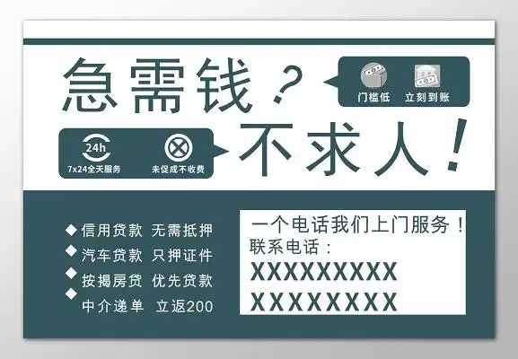 贷款金融名片模板