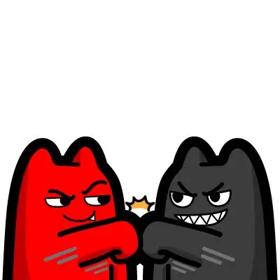 i47【魔鬼猫表情-碰拳】#半身 双子 交易 认同 共识 坏笑 动漫 ip