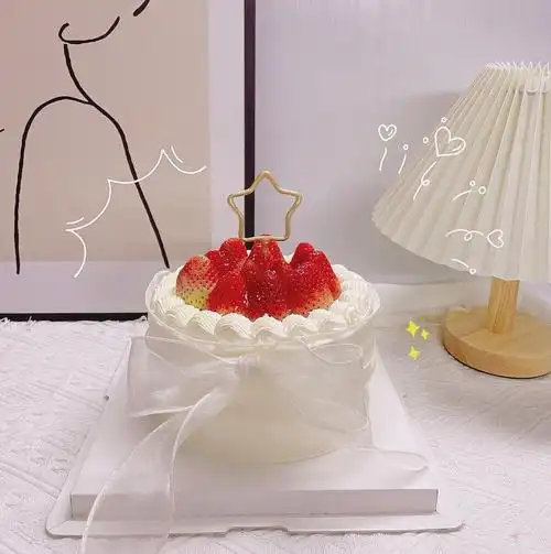 草莓蛋糕6寸蝴蝶结