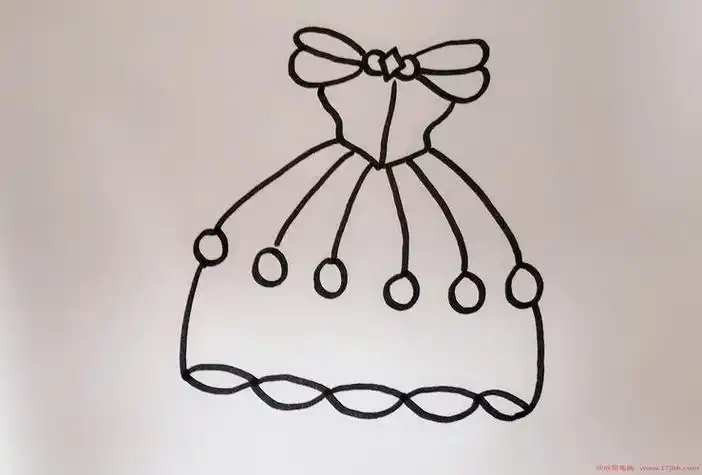 公主裙婚纱简笔画公主裙怎么画