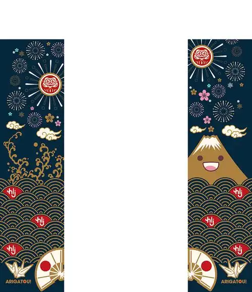 日本元素千纸鹤富士山折扇