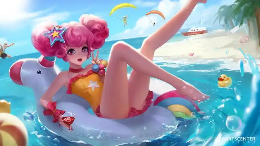 王者荣耀中小乔的缤纷独角兽皮肤