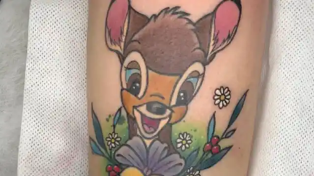 来自 iphone xs max #纹身##沈阳纹身##c tattoo##卡通纹身##小鹿斑比