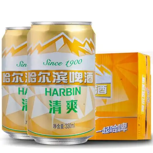 哈尔滨清爽啤酒330ml*24 小麦啤酒整箱