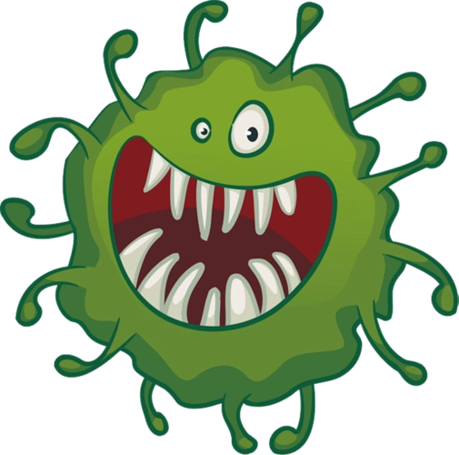 新冠病毒卡通手绘图片卡通新冠病毒图片新型冠状病毒勤洗手卡通插画