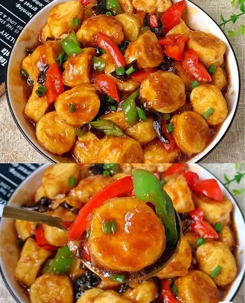 红烧日本豆腐内酯豆腐