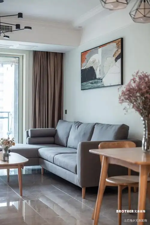 80㎡现代简约小户型火爆小年轻的朋友圈客厅现代简约客厅设计图片赏析