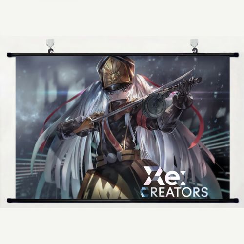 狼天影 re:creators 阿尔泰尔/姬双马尾动漫卷轴挂画布画海报装饰画