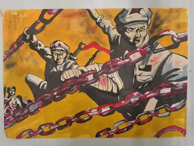 大学生用绘画学党史办画展_四川工商职业技术学院_零二七艺考