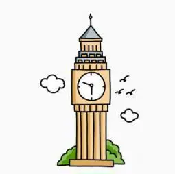 英国代表物品简笔画