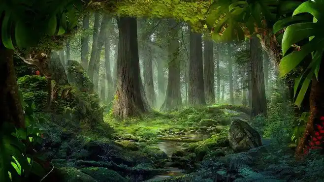 绿色 绿色清新 清新背景 春天 春季 春天背景 背景图 春天背景图 丛林