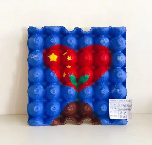 营养餐助力增营养 鸡蛋托绘画寄深情—风化店乡小学生迎国庆蛋托绘画