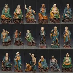 十八罗汉摆件陶瓷