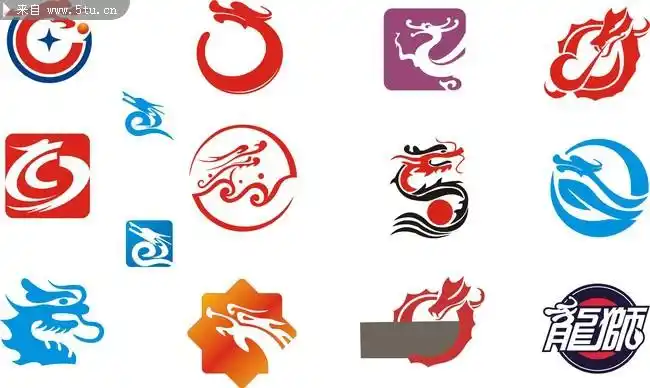 龙图案标志矢量素材