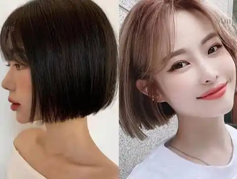 适合瓜子脸的短发女学生4