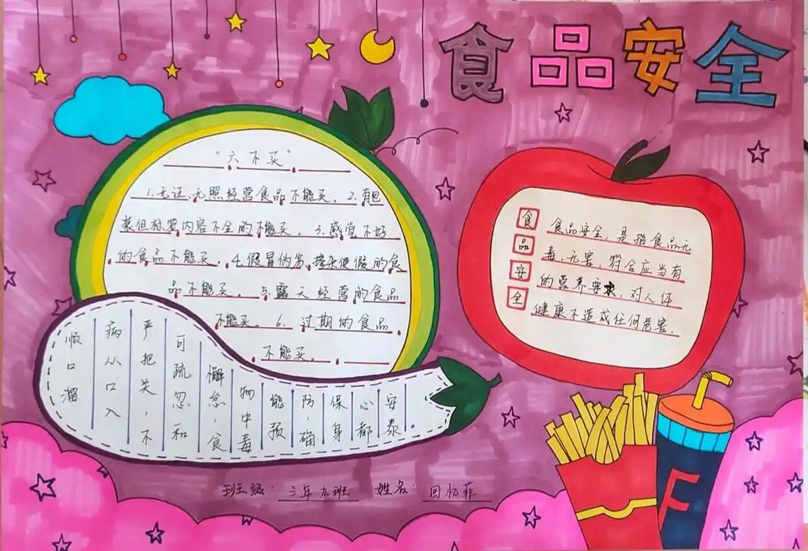 食品安全手抄报