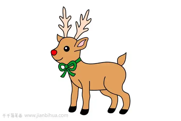 麋鹿简笔画儿童学画画